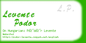 levente podor business card